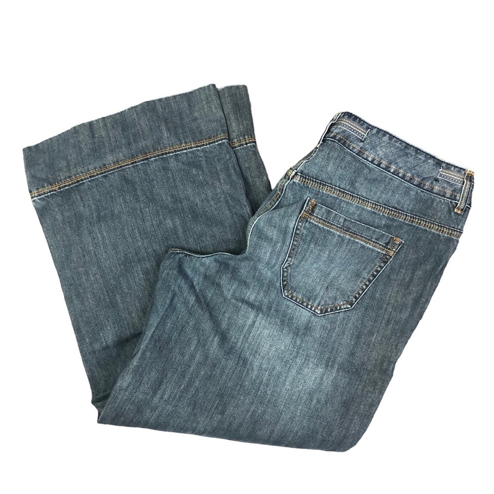 VINTAGE Venezia jeans super wide leg denim ribbon belt 16